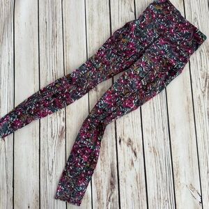lululemon athletica Floral Leggings - Pink and Green